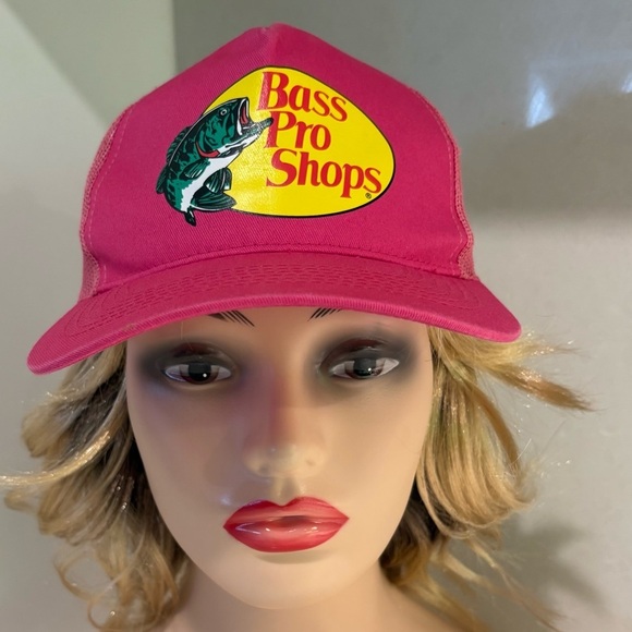 Bass Pro Shops "Gone Fishing" Pink Trucker Hat - Unisex - Picture 2 of 10